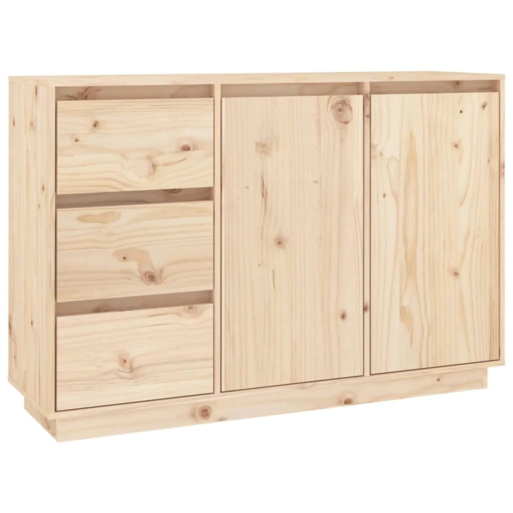 Buffet credenza cassettiera armadio mobile contenitore organizer per cucina soggiorno salotto 111 x 34 x 75 cm legno massello di pino marrone 02_0029524