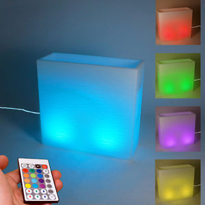 Vaso Luminoso da Esterno 79x74,7x29,1 cm In Polietilene Elegnace Led Rgb