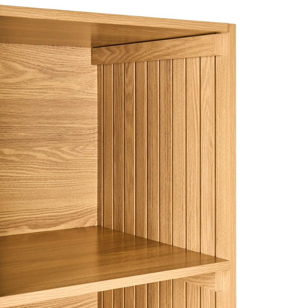 Scaffalatura Modulare 4 ripiani aperti in MDF Marrone chiaro stile moderno