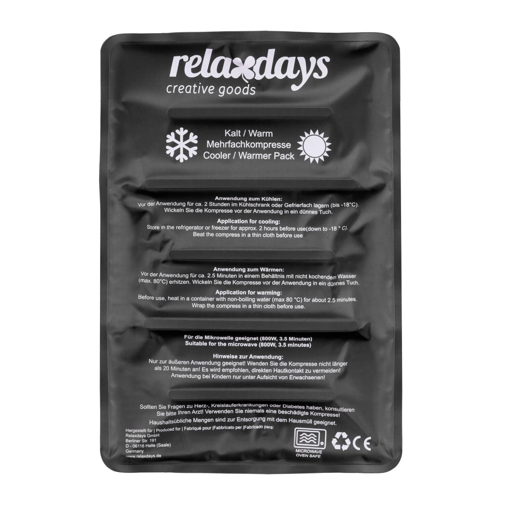 Borsa di gel per dolori efficace e pratica 30 x 20 cm in plastica nera 13_0012982