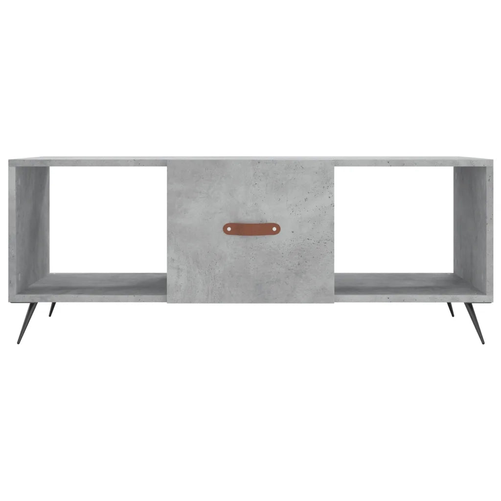Tavolino Salotto Grigio Cemento 102x50x40 cm Legno Multistrato 829272