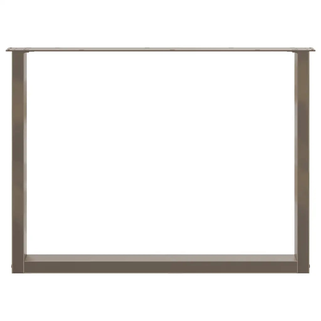 Gambe per tavolo da pranzo a forma di U 3 pz in acciaio naturale 100x(72-73) cm 4013215