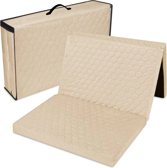 Matras per letto a scomparsa 60x120 con copertura in velluto - materasso per letto a scomparsa pieghevole per bambini materasso per letto a scomparsa per bebè 120x60 materasso pieghevole velluto imbottito Beige