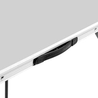 Tavolo Pieghevole da Giardino 80x60x69 cm in Acciaio Tramper 80 Grigio Chiaro