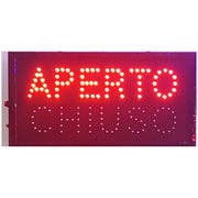 Trade Shop - Insegna A Led Luminosa Dinamica Con Tasto Selettore Aperto O Chiuso 50x25 Cm -