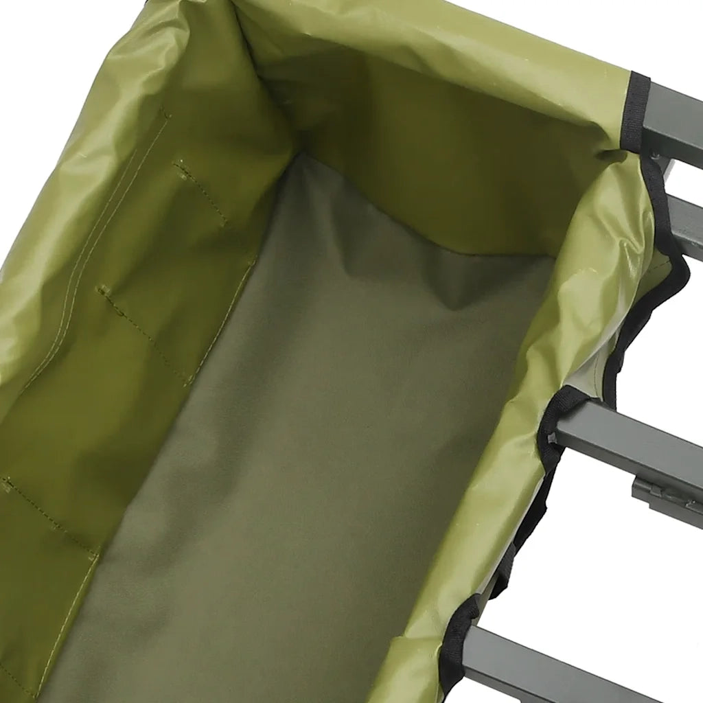Carrello da Pesca Verde con 2Ruote Acciaio Verniciato a Polvere 94870