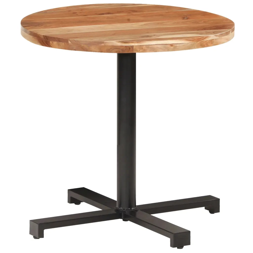 Tavolino da Bistrot Rotondo Ã˜80x75 cm in Legno di Acacia cod mxl 24699