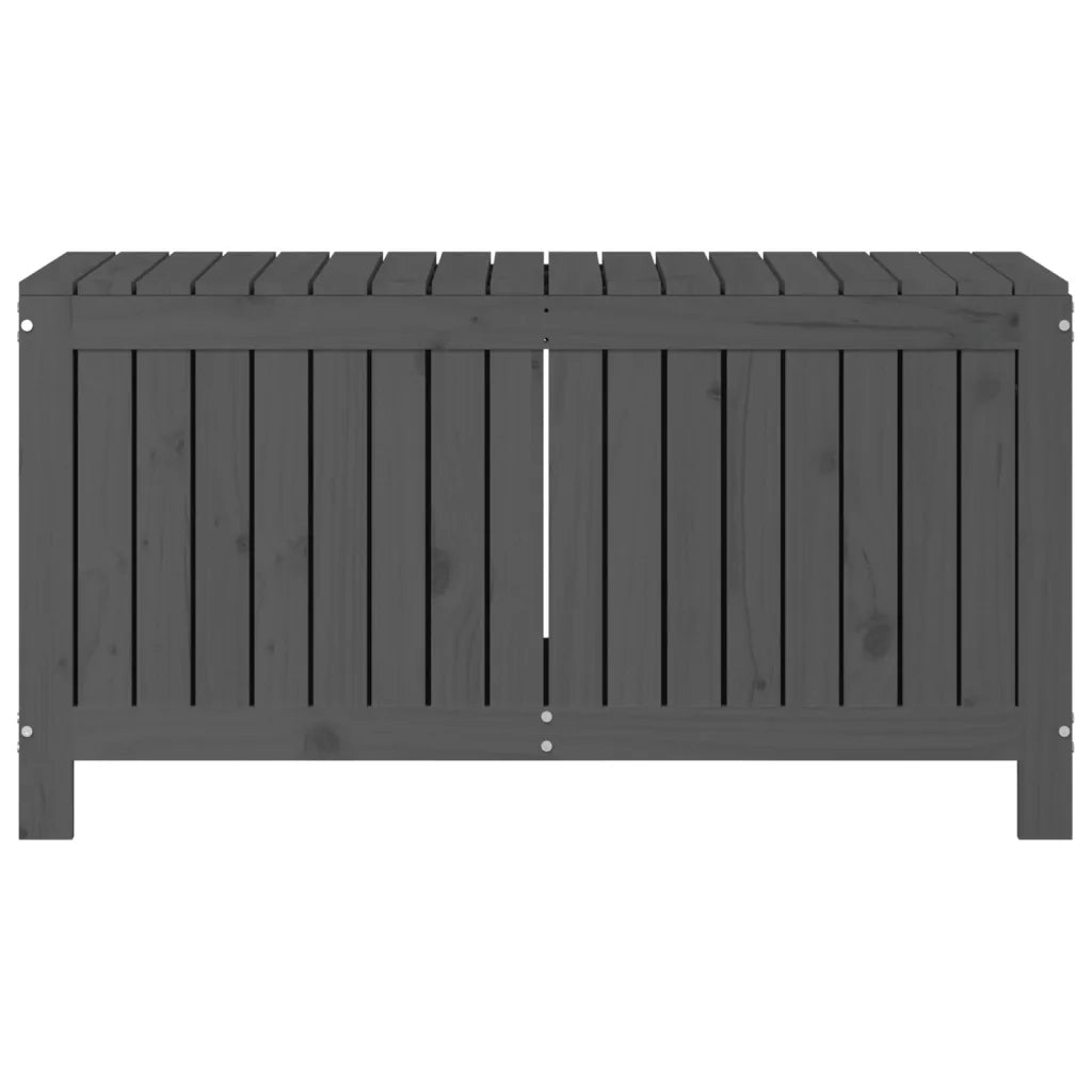 Contenitore da Giardino Grigio 115x49x60 cm Legno Massello Pino 823838