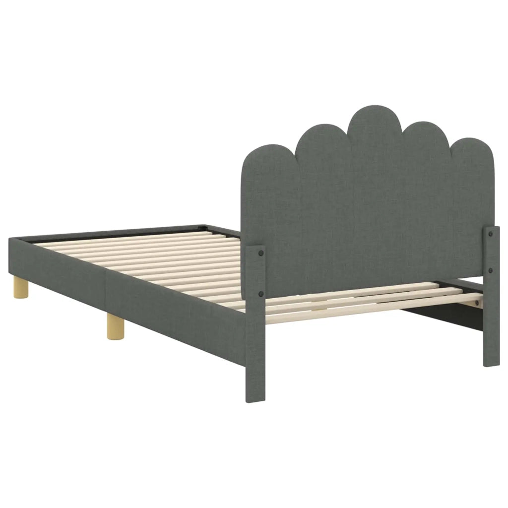 Struttura letto bambini con testata-Giroletto per bambini Grigio Scuro 90 x 190 cm 938963