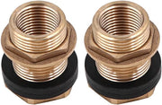 Set per Regolazione di Livello per Acqua - 2 Pezzi - Connettori per Serbatoio - Flessibile in Ottone - Connettori a Raccordo - 3/4 Pollici Tubo Esterno - 1/2 Pollici Tubo Interno
