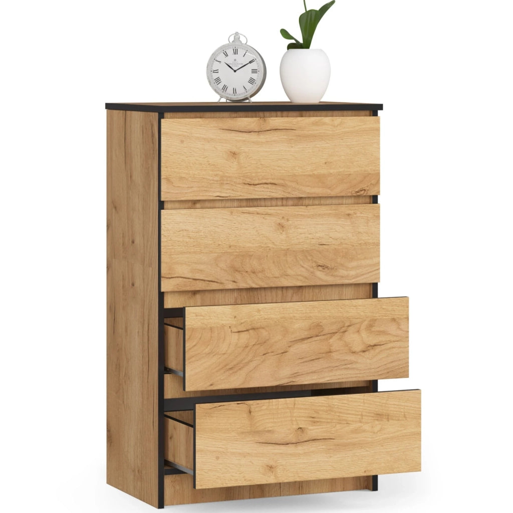 Cassettiera AKORD K60 Cassettiera Quercia Craft 60 cm 4 cassetti 60x40x99 cm