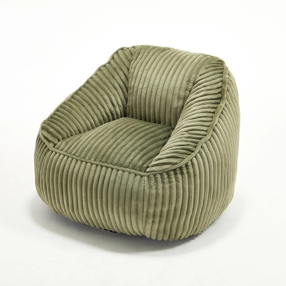 Divano Sacco ¨C Minimal ¨C in velluto floccato grigio chiaro
