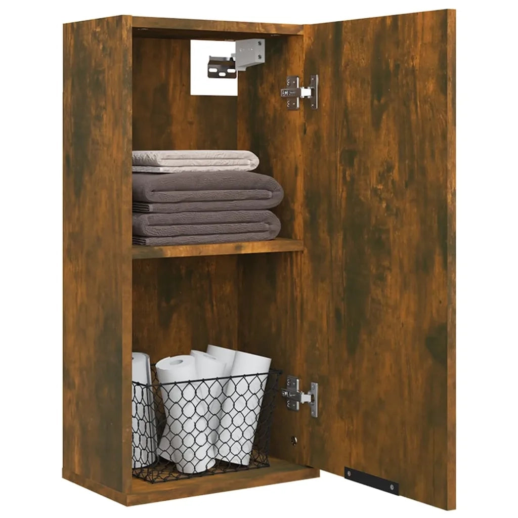 Mobile da Bagno a Parete Rovere Fumo 32x20x67 cm 817060