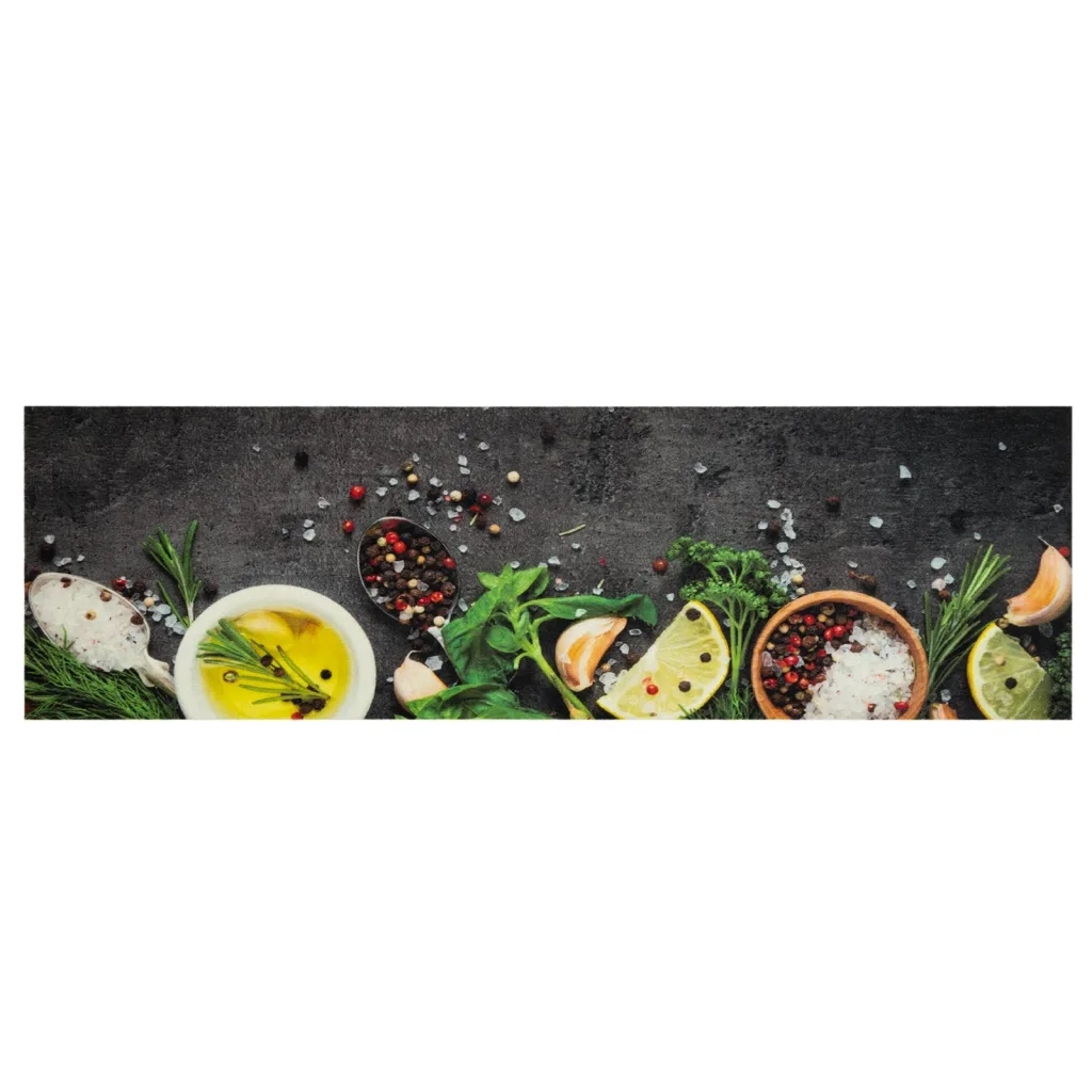 Tappeto da Cucina Lavabile-Tappetino da Cucina Spezie 45x150 cm Velluto 450920