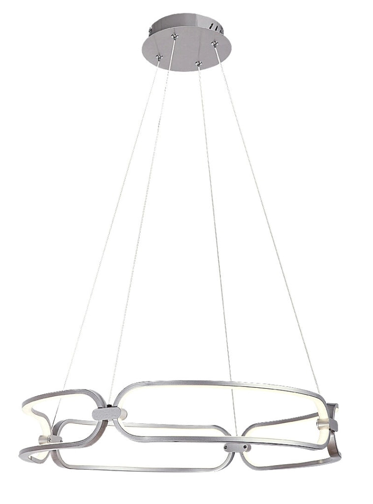 Lampadario LED moderno 67W cromo satinato Fringilla Rabalux