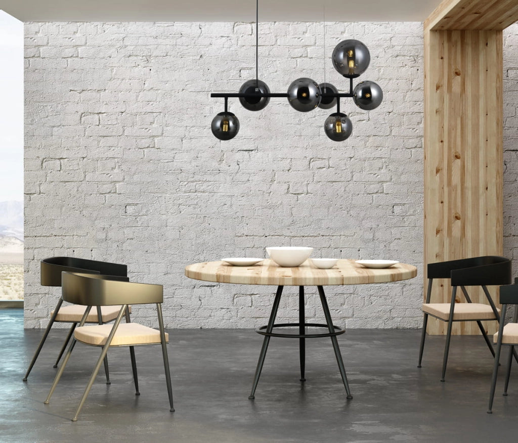 Lampadario Italux Frontera nero satinato 7xG9 PND-40423-7