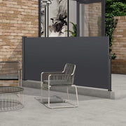 Tenda Laterale Estensibile 160x300 cm per Balcone, Giardino e Terrazza, Protezione da Sole e Vento, Grigio