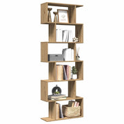 Libreria 6 Ripiani Rovere Artigianale 70x24x193 cm Truciolato