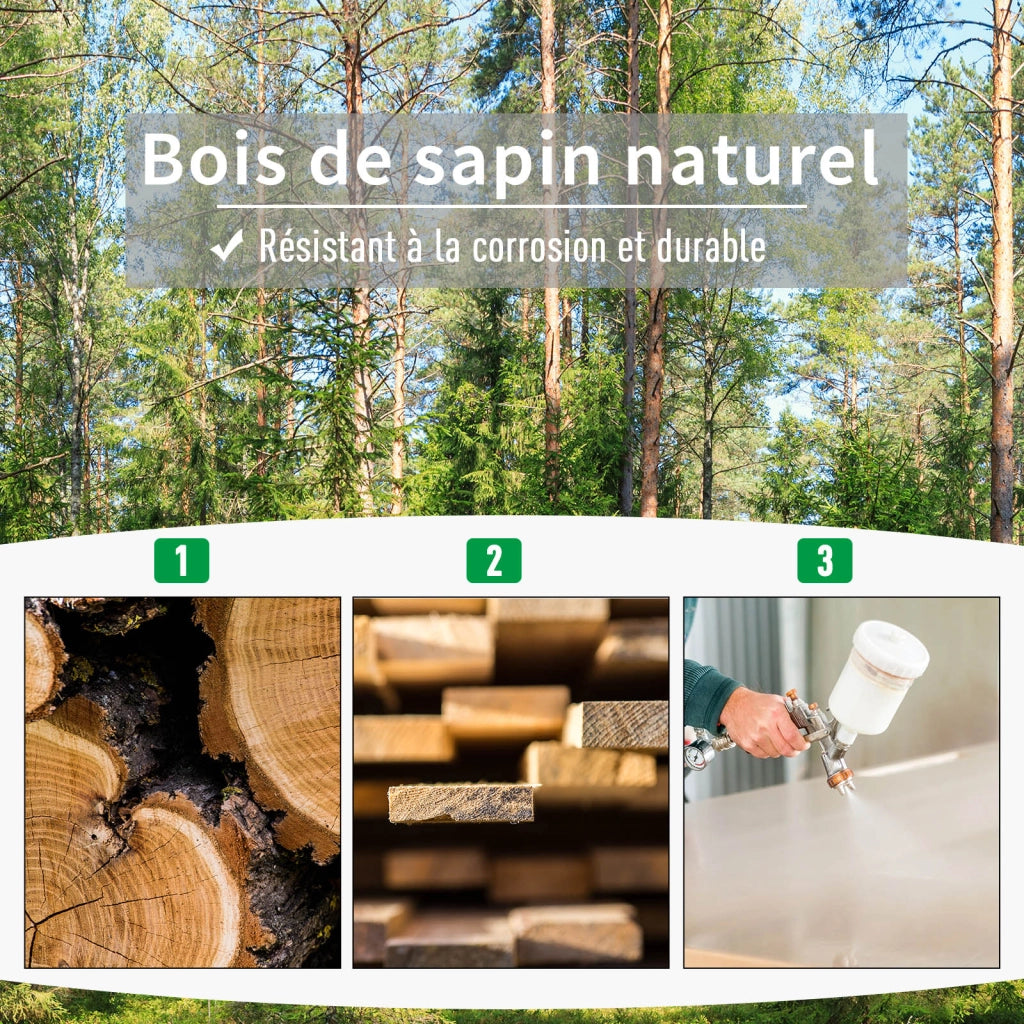 Fioriera con Griglia e Piedistallo ¨C zephmum ¨C 72.5x31.5x149.5 cm Legno di Pino