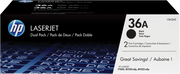 HP Confezione da 2 cartucce originali di Toner nero LaserJet 36A