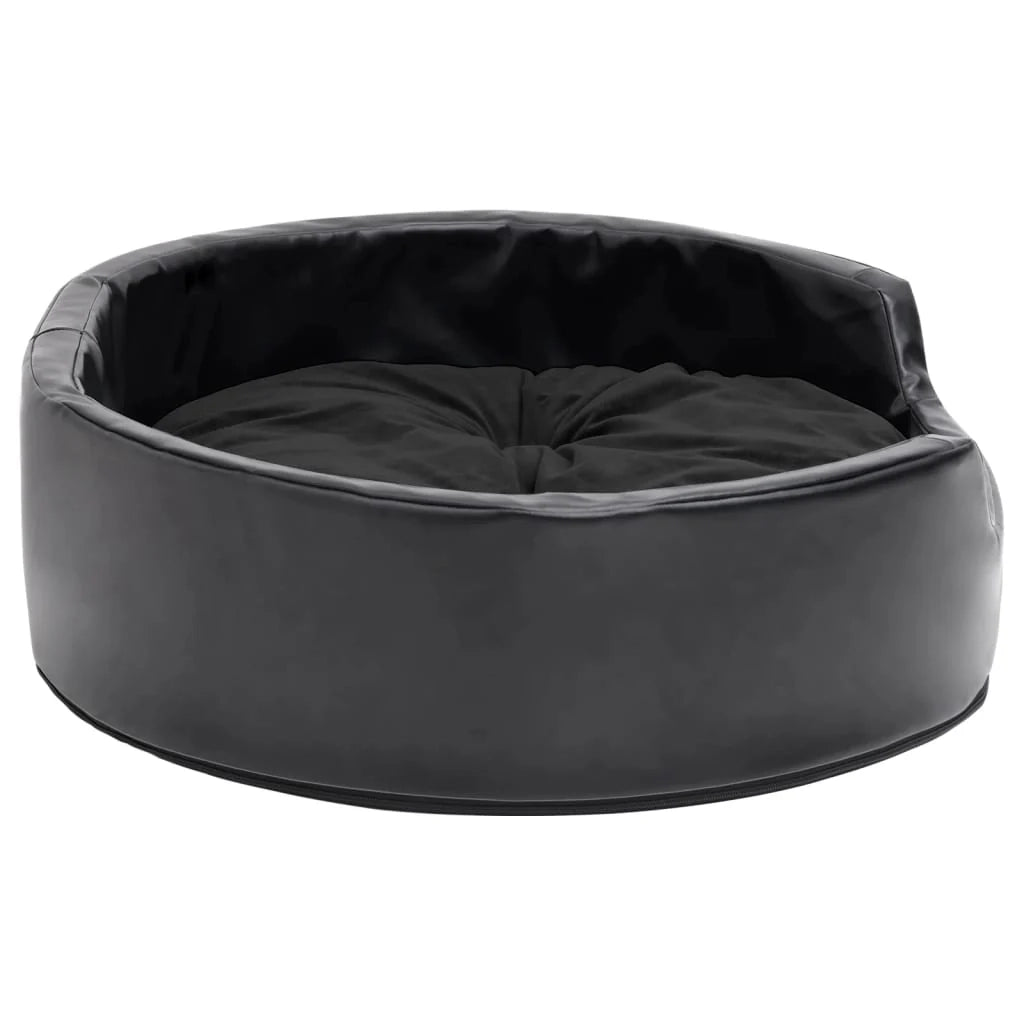Cuccia per cani 69 x 59 x 19 cm Peluche e similpelle nera 02_0043213