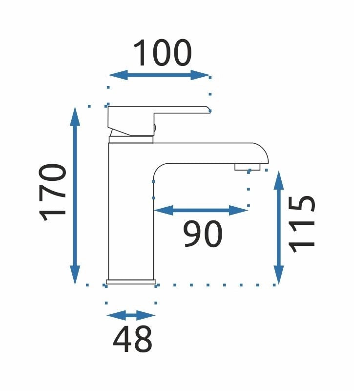Rubinetto Da Lavabo Rea Bloom Gold Low