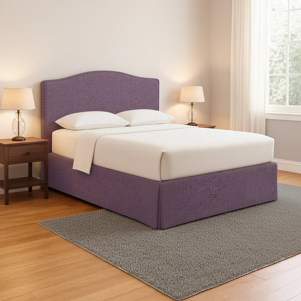 Runcorn, Letto Piazza e Mezza Sfoderabile Made in Italy, Viola Lilla