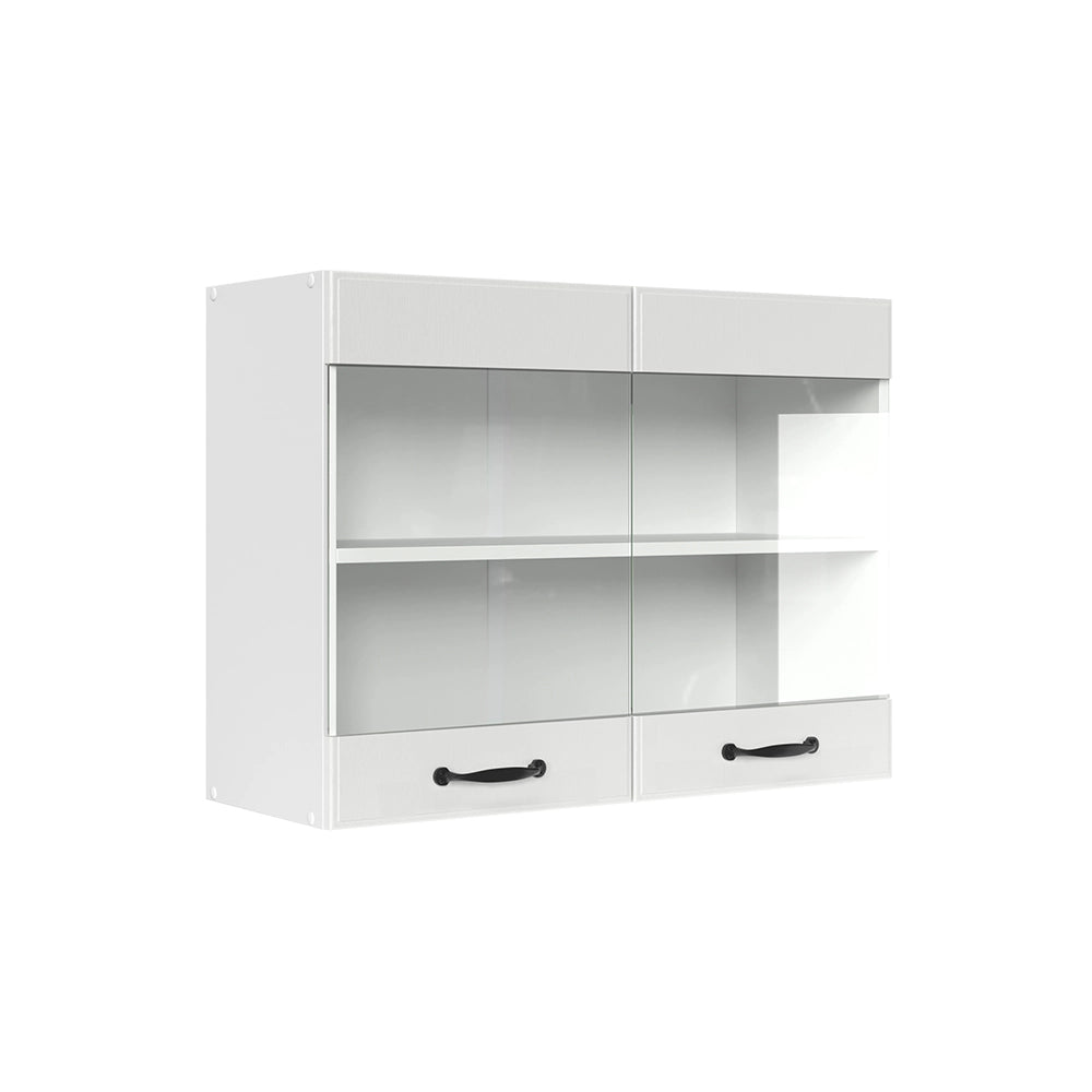 Vicco Frontale cucina Bianco casa di campagna 79.2 x 59 cm frontale del mobile per pensile con vetro