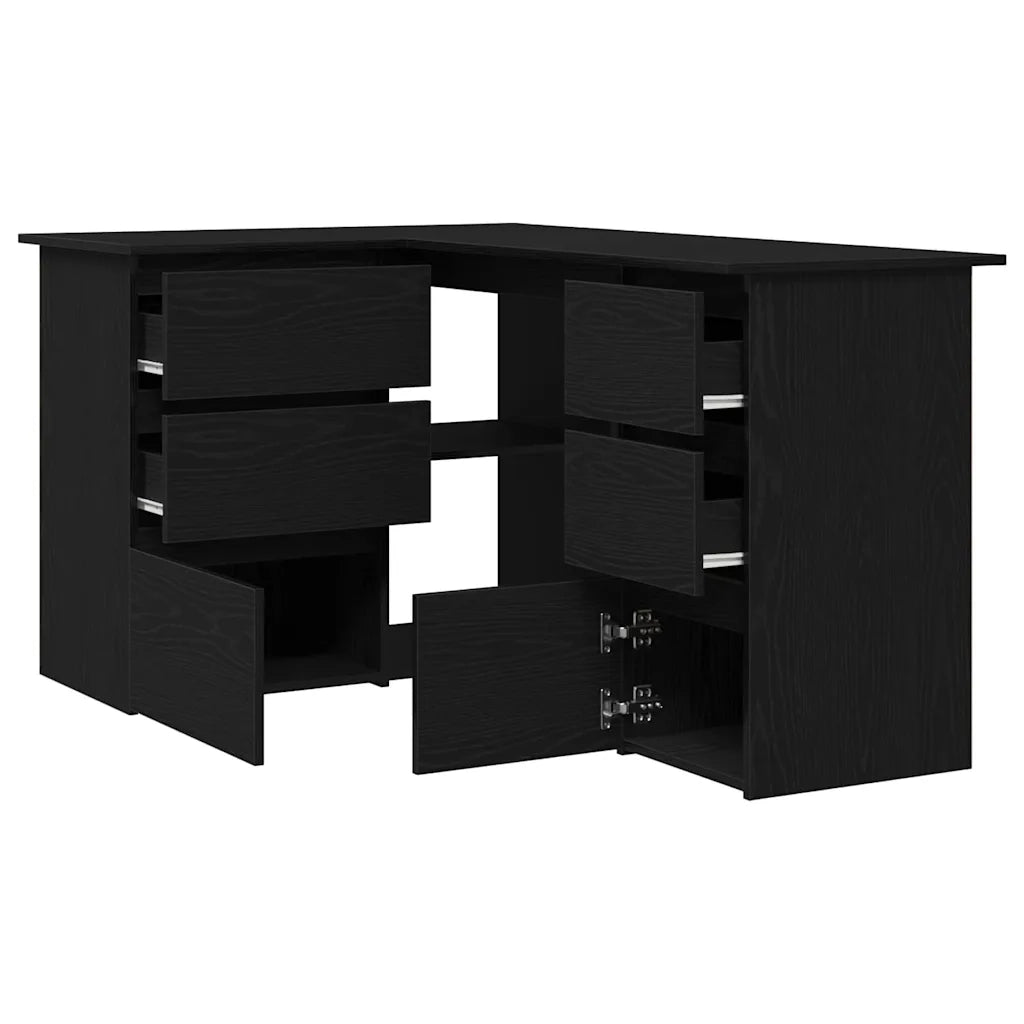 Scrivania Rovere Nero 145 x 100 x 76 cm Legno multistrato