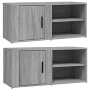 Mobili TV 2 pz | Armadietto TV | Mobile Porta TV Grigio Sonoma 80x31,5x36 cm Legno Multistrato
