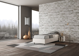 Letto Singolo Sommier 80x190 cm Senza Rete Azelia Bianco