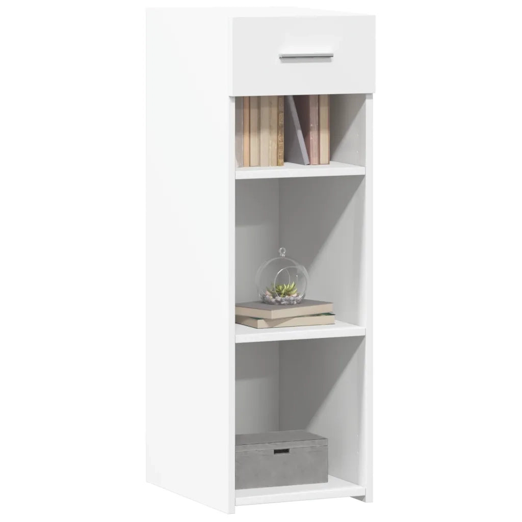 Credenza-Buffet-Armadio da cucina Bianca 30x42,5x93 cm in Legno Multistrato