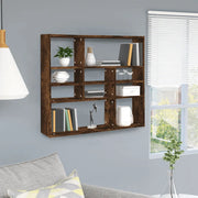 Mensola a Muro Rovere Fumo 90x16x78 cm in Legno Multistrato 815558