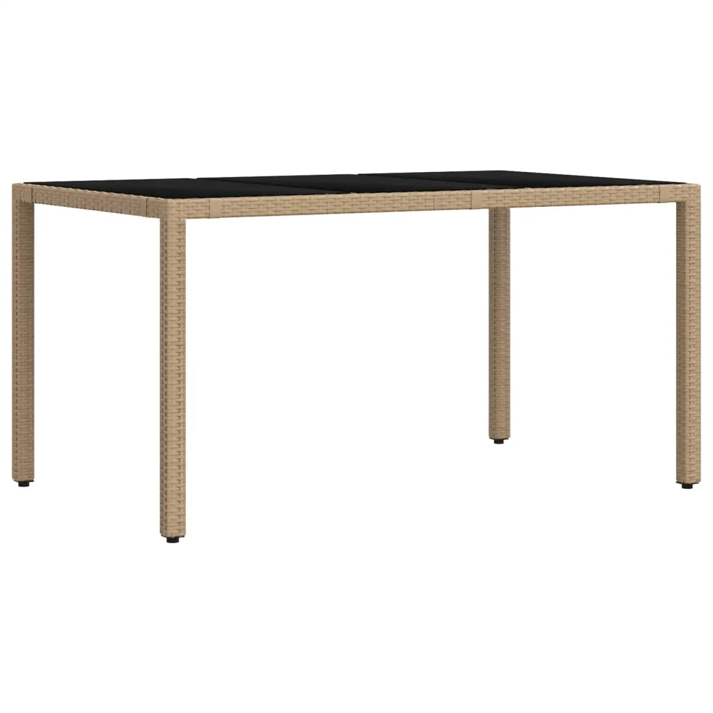 Set da pranzo per esterni 5 pz Beige e Bianco Crema polyrattan 3422340