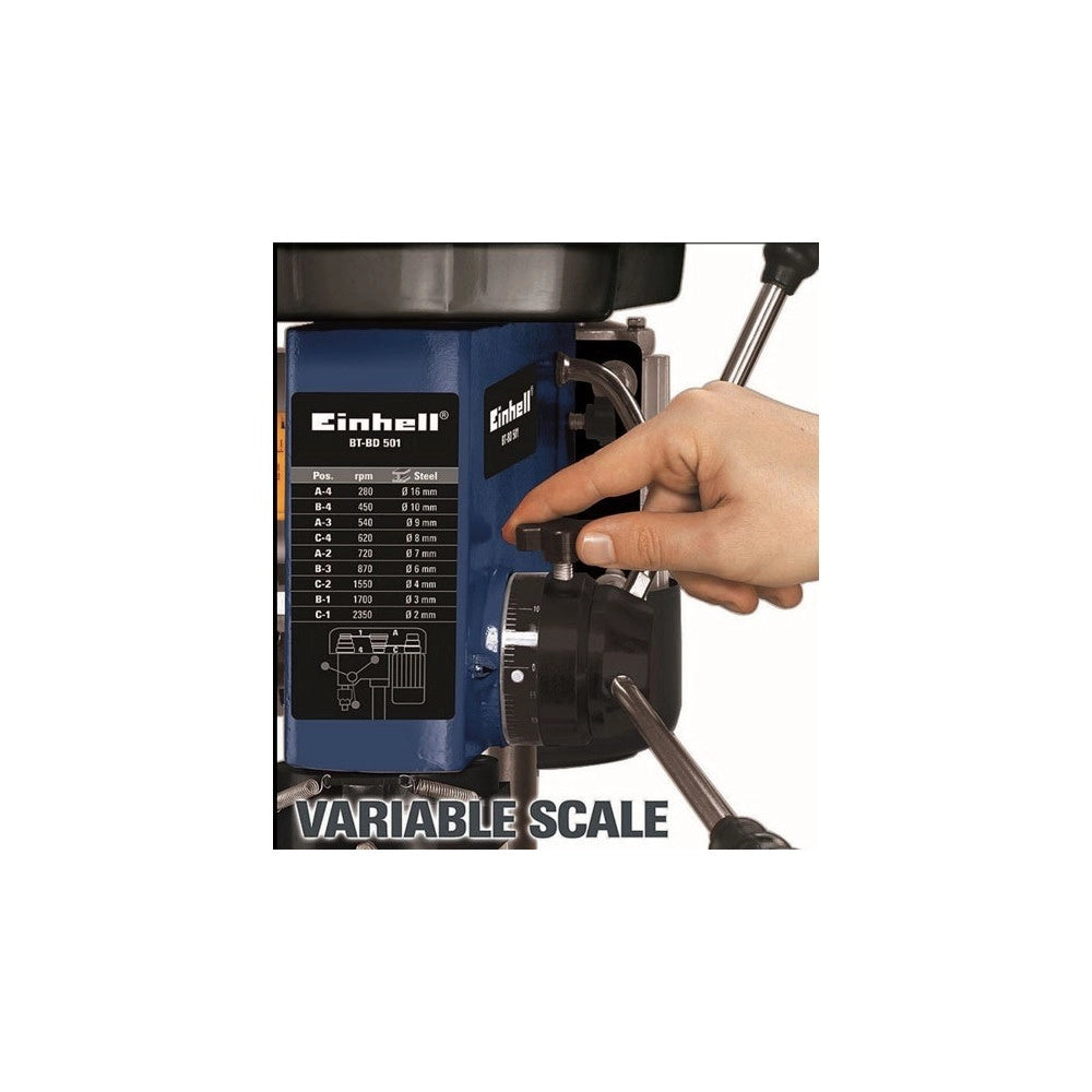Trade Shop - Trapano A Colonna Einhell Bt-bd 501 Motore 500w Alto 650mm -