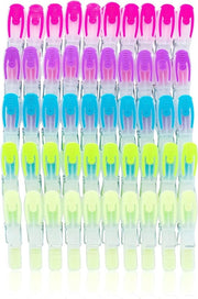Set di 50 pinze per bucato, pinze in plastica rigida con parte morbida a grip, piede in plastica per asciugamani, filo per asciugare o asse da bucato, pinze per bucato in plastica