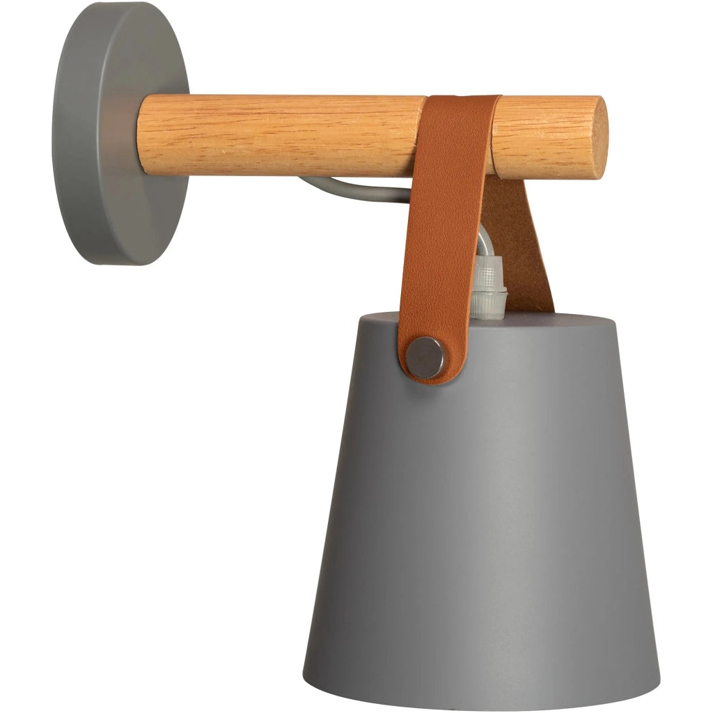 Lampada Da Muro Da Parete Metallico Con Cintura Grigio APP468-1W Grey