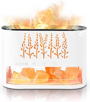 Diffusore di olii essenziali 2 in 1 con lampada di sale Himalaya naturale - umidificatore con 7 colori - silenzioso, spegnimento automatico - per ufficio, spa, camera da letto - umidificatore bianco