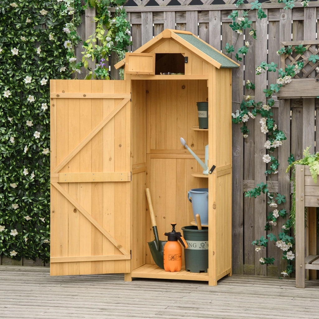 Armadio da giardino ¨C zephmum ¨C 77x54x179 cm giallo