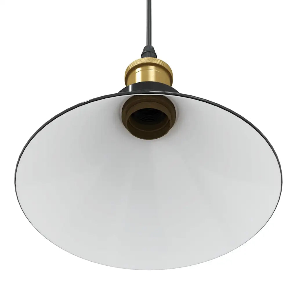 Lampada a Sospensione Regolabile E27 Nero Lucido ?22 cm Metallo CFW5282380