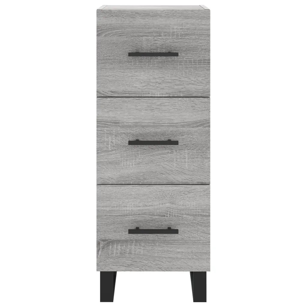 Credenza-Buffet-Armadio da cucina Grigio Sonoma 34,5x34x180 cm in Legno Multistrato 912686