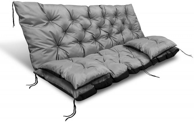 AIO FACTORY Set di cuscini da giardino 180x60x50 cm impermeabile grigio scuro