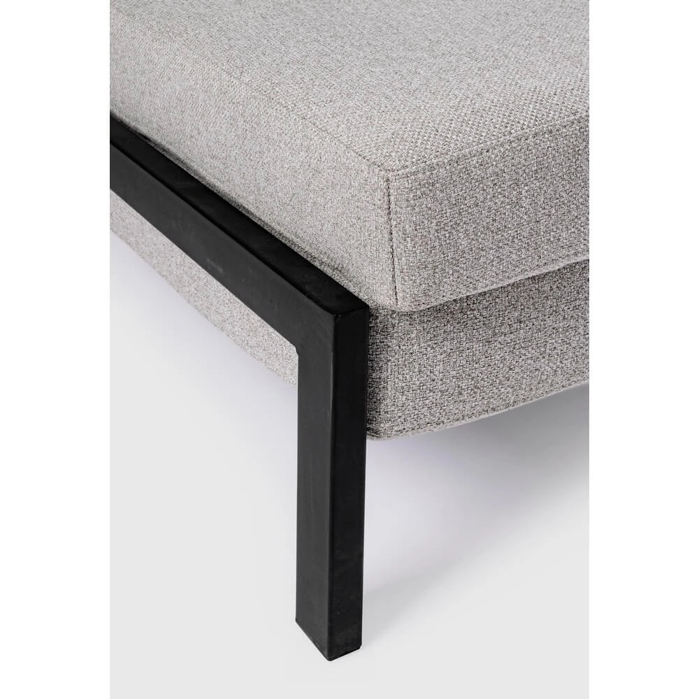 Poltrona Letto Singola in Tessuto con Gambe Effetto Legno - HARRISON