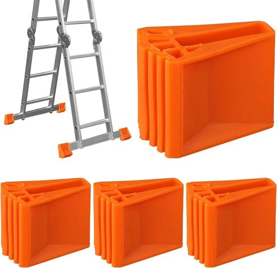 Antiscivolo per scale - 4 pezzi copertura antiscivolo - cuscinetti per scale in gomma - coperture per scale resistenti - accessori di riserva per sicurezza - scale telescopiche