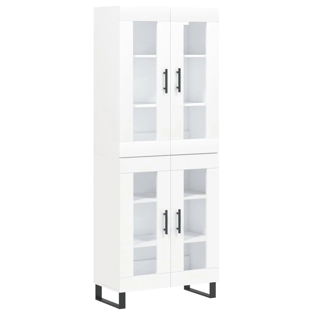 Buffet credenza cassettiera mobiletto mobile contenitore organizer cucina soggiorno salotto alto 69,5 x 34 x 180 cm legno ingegnerizzato bianco 02_0032627