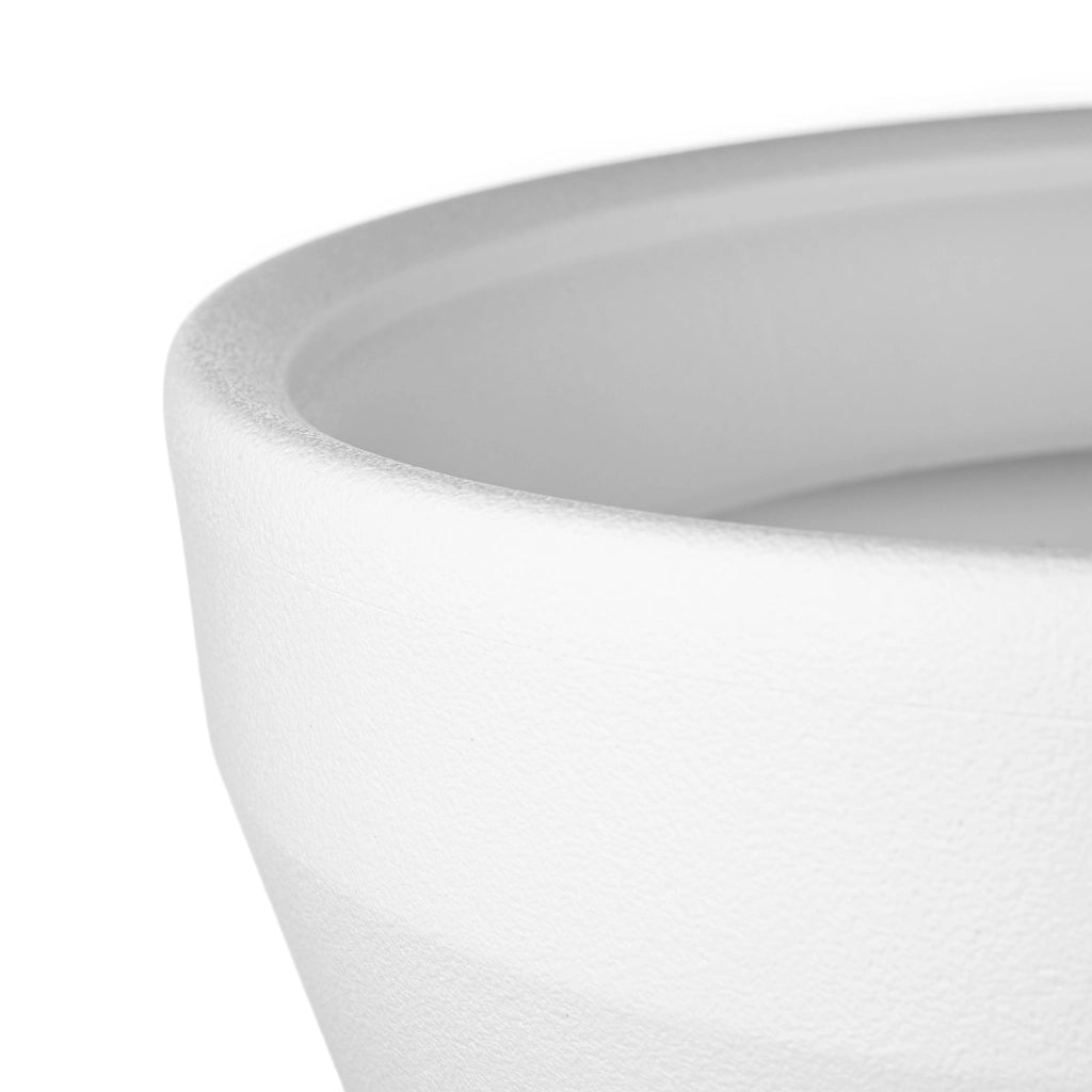 Vaso da fiori KADAX, grande, rotondo, da giardino, bianco, 46 cm