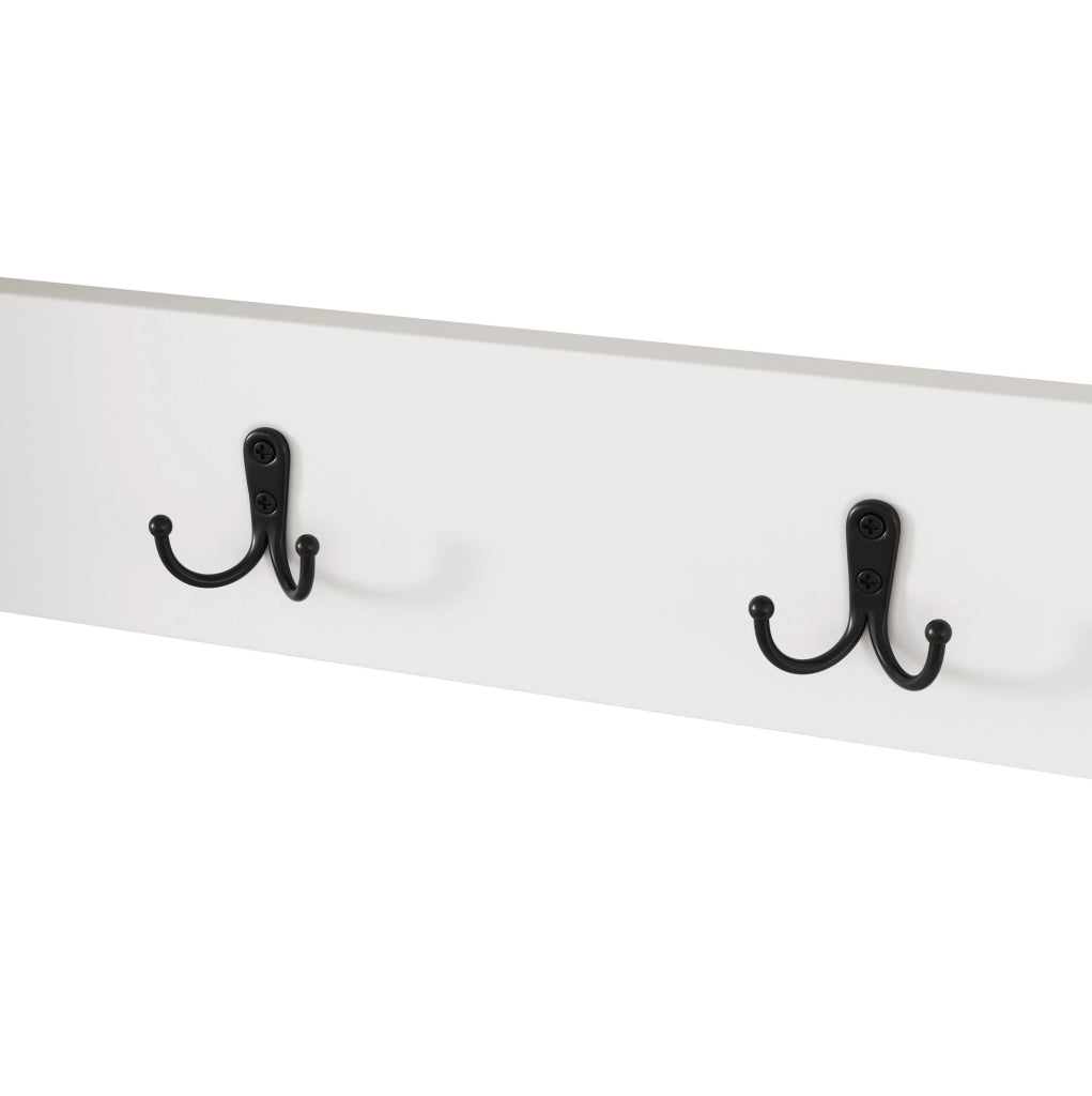 Scarpiera 70x25x165 cm con 8 ganci e 3 ripiani per scarpe in truciolato