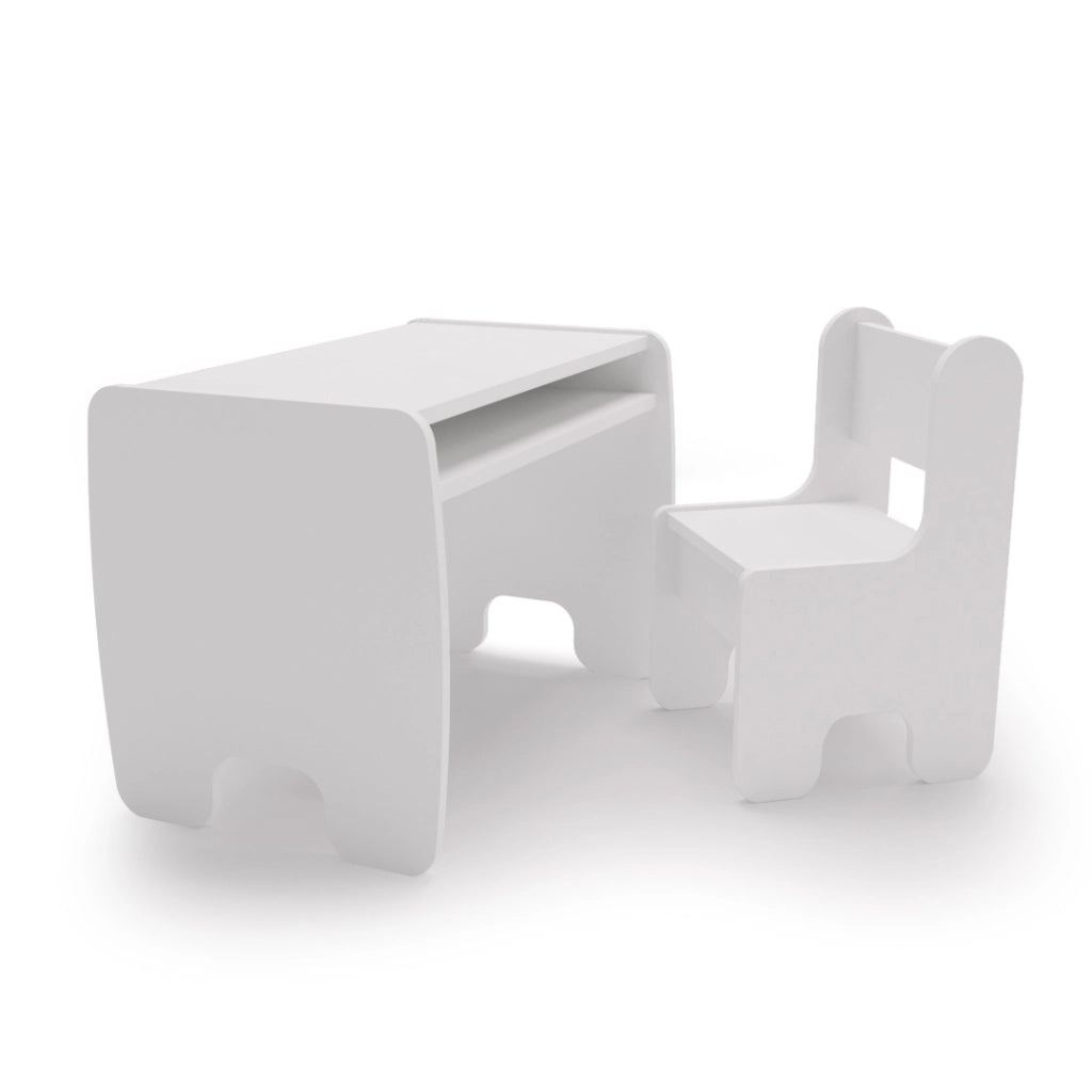 Set per bambini TIMI: tavolo + sedia - bianco