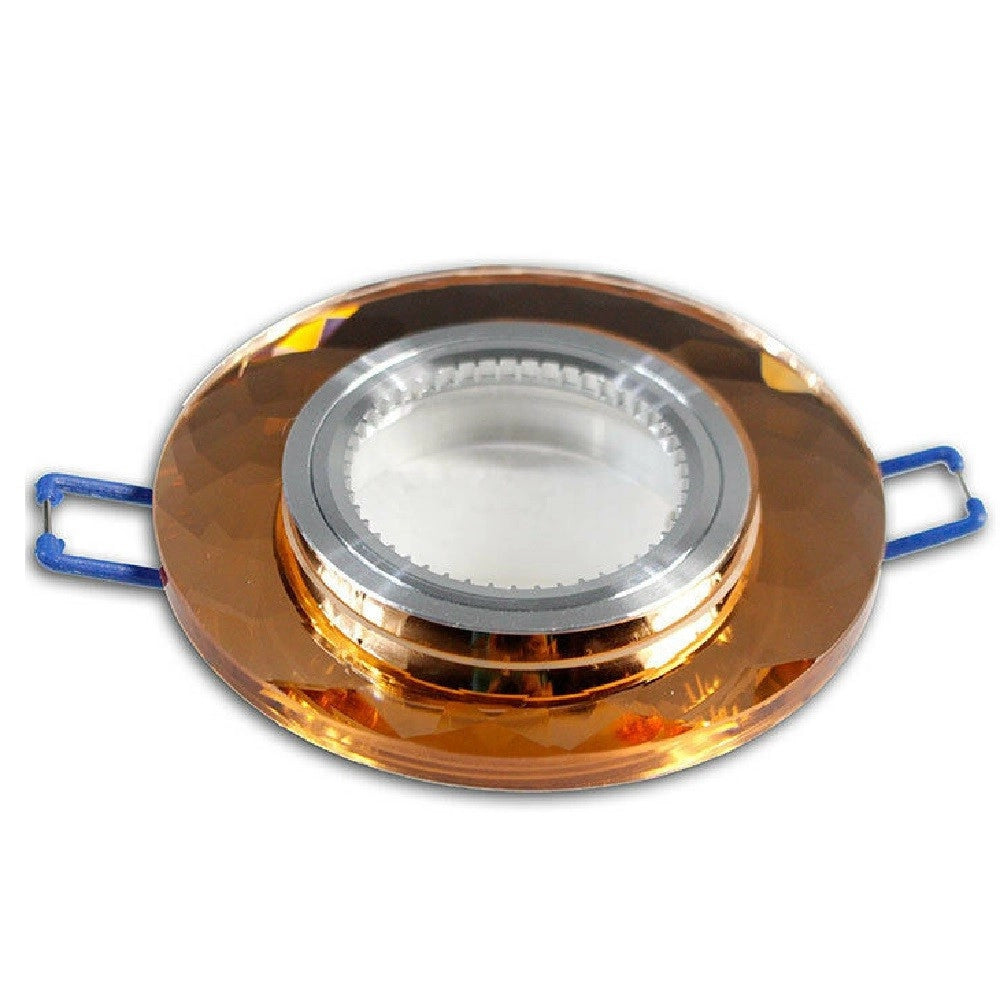 Trade Shop - Portafaretto Da Incasso Tondo Vetro Effetto Specchio Supporto Controsoffitto P19 -