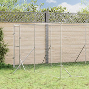 Cuccia per Cani da Esterno Argento 4x12x2 m in Acciaio Zincatocod mxl 93809